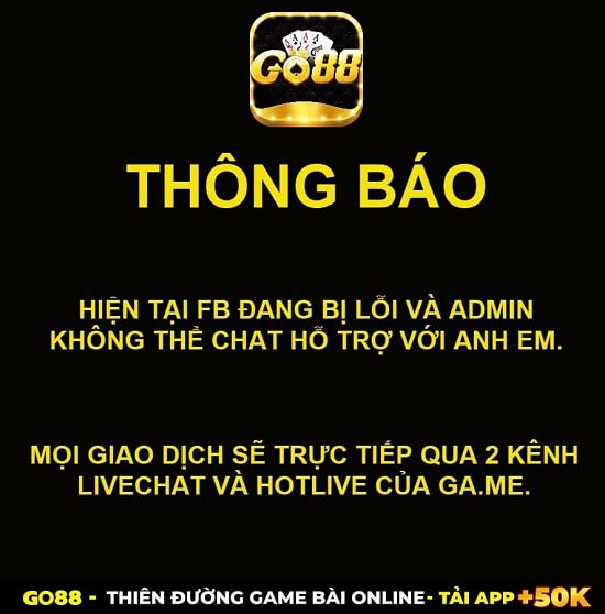 Lý do Go88 thông báo thay đổi tên miền, cổng game Go88 thay đổi tên miền để nâng cấp trang FB